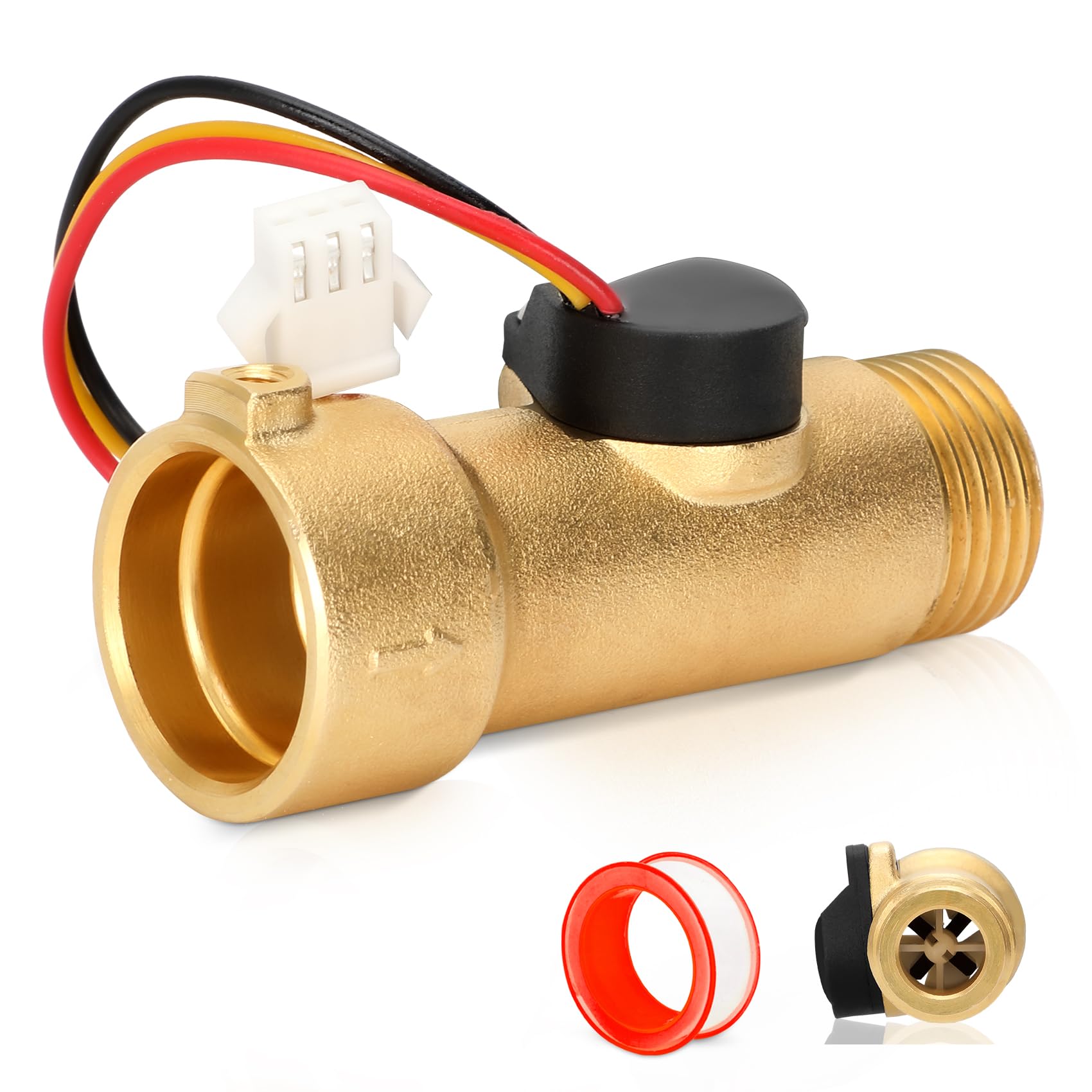 Sensor de flujo de agua para calentador de agua Fancat 2GWH 24. Compatible con calentador de agua sin tanque Girard GSWH 2. Pieza 2022107584 2GWH 24.