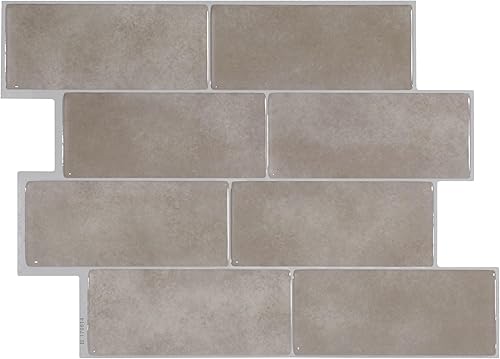 SMART TILES Protector contra salpicaduras para despegar y pegar, 5 hojas de 11.56 x 8.38 pulgadas, adhesivo 3D para cocina, baño, azulejos de pared