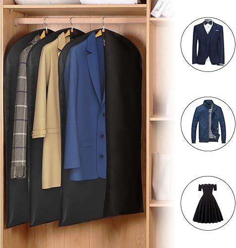 Vista 73 de KEEGH Bolsas de traje de 40 pulgadas para almacenamiento en armario (juego de 10) bolsas de ropa para colgar ropa, bolsas de traje para trajes