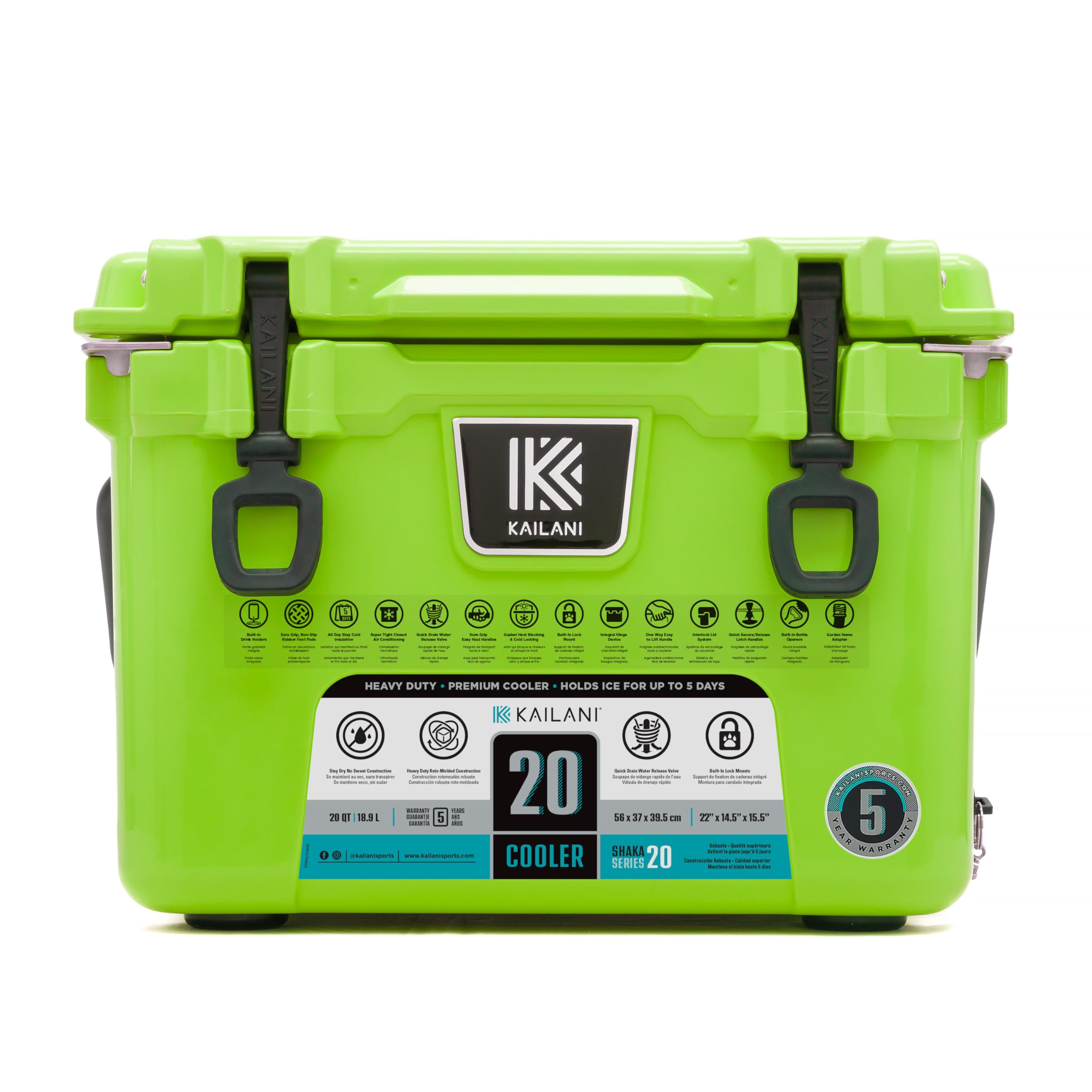 Shaka 20 Rotomolded Cooler (Lime), Coolers & Cool Bags - Amazon Canada