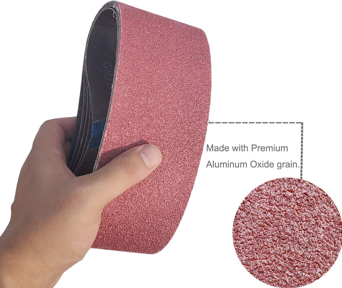 20 PCS 3 inch x 18 inch Abrasive Sanding Belts - 5 Each of 40 80 120 240 Grit Aluminum Oxide Sanding Belts For Belt sander (3 x 18 inch)