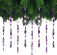 Vista 41 de AMS Adornos para árbol de Navidad, juego de 24 piezas de adornos de carámbanos retorcidos de aluminio para árbol de Navidad, fiesta de Año Nuevo