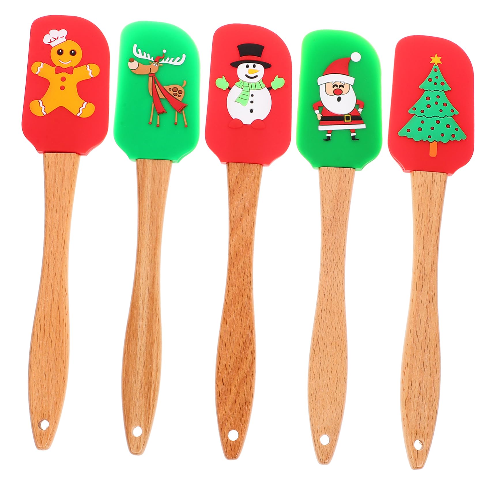 IMIKEYA 15 Pièces spatule à crème spatules de cuisson de noël ustensiles de cuisine de noël grattoir cuisine ustensile de moules à pâtisserie beurre de biscuit grattoir à gâteau