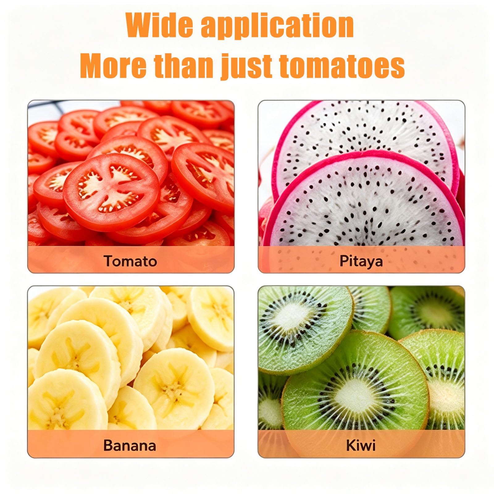 Manueller Tomatenschneider, 4,5 Mm Gleichmäßige Scheiben, Edelstahl-druckschneider, Abnehmbar Und Abwaschbar, Mit Führungsschienen Und Klingen, Für Tomaten, Bananen Und Kiwis, Für Restaurants Und