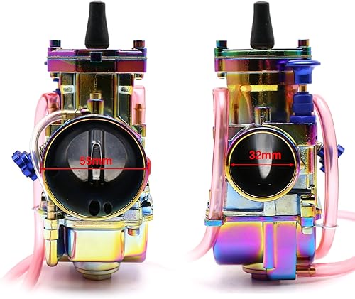 Miniatura 5 de Colorido PWK - Kit de carburador de 1.260 in con filtro de aire y colector de admisión, ajuste universal para motor de 125 cc a 200 cc 2T 4T motos