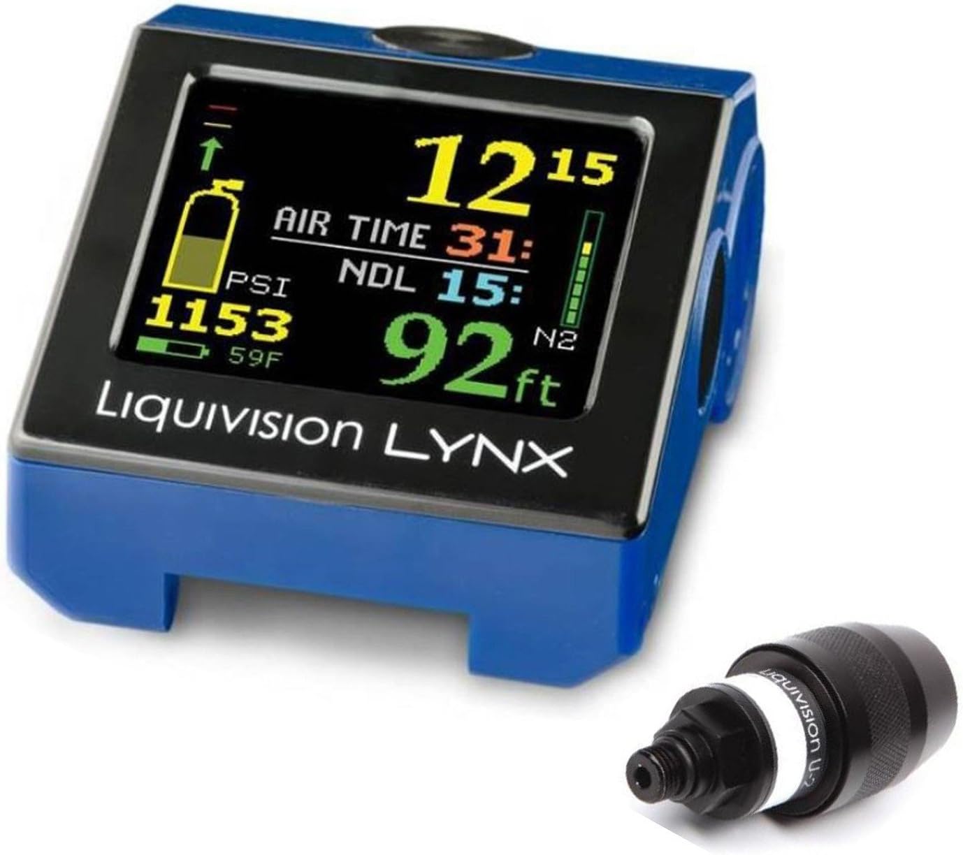 Lynx Air Integrated Dive Computer & U-2 Tank Transmitter (Black)