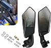 Shakas 2 PCS Motorcycle Rear View Mirrors, Reduce Blind Spot Adjustable Safety Reflective Side Mirror, M8 M10 Bolt Mount Modification Accessories, for Most Motorcycles Scooters ATVs Black
