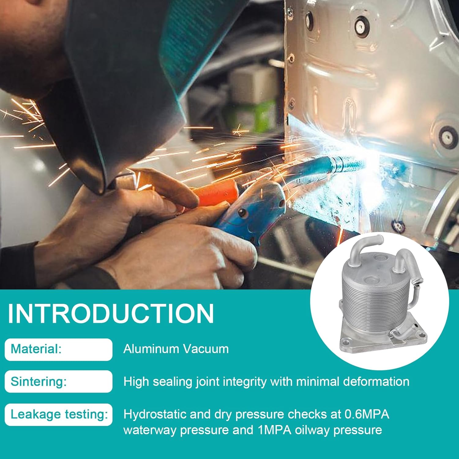 216063TX0A 4 Ports CVT Transmission Oil Cooler Compatible with Nissan Sentra 2007-2012, Rogue 2008-2013, Juke 2011-2014, Replaces 216061XF0A 216061XF00 21606X