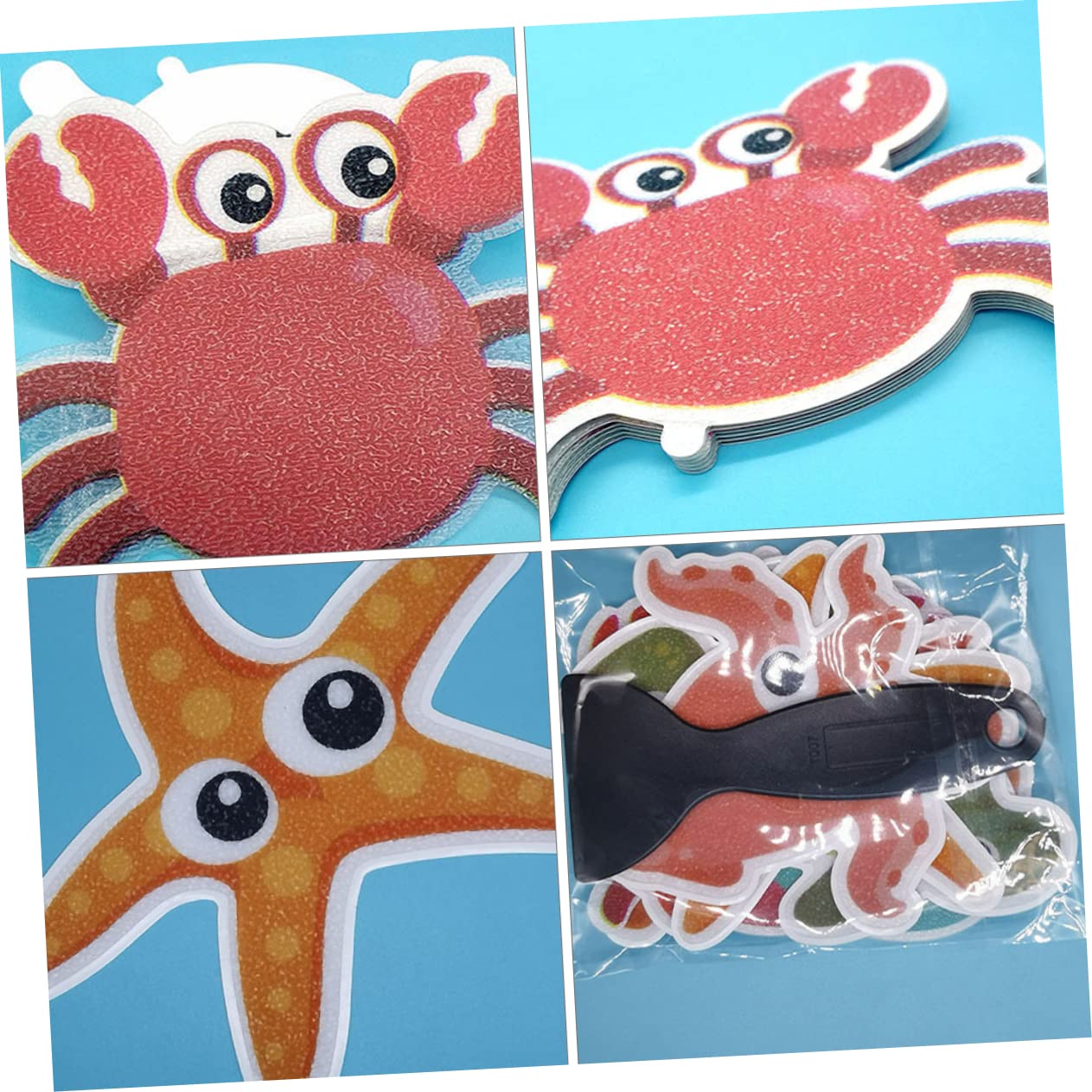 30piezas Pegatinas Antideslizantes De Dibujos Animados para Bañera Adhesivos Impermeables De Marinas Decoración Divertida para Baños y Seguridad La Hora del Baño