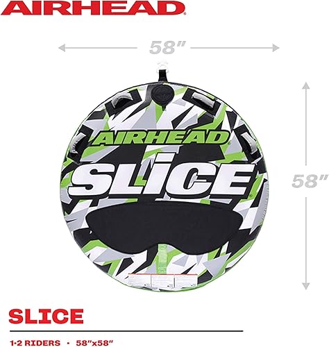 Miniatura 7 de Airhead Slice Towable 2-4 Rider Models, Tube for Boating and Water Sports, Heavy Duty Full Nylon Cover with Zipper, EVA Foam Pads, and Patented