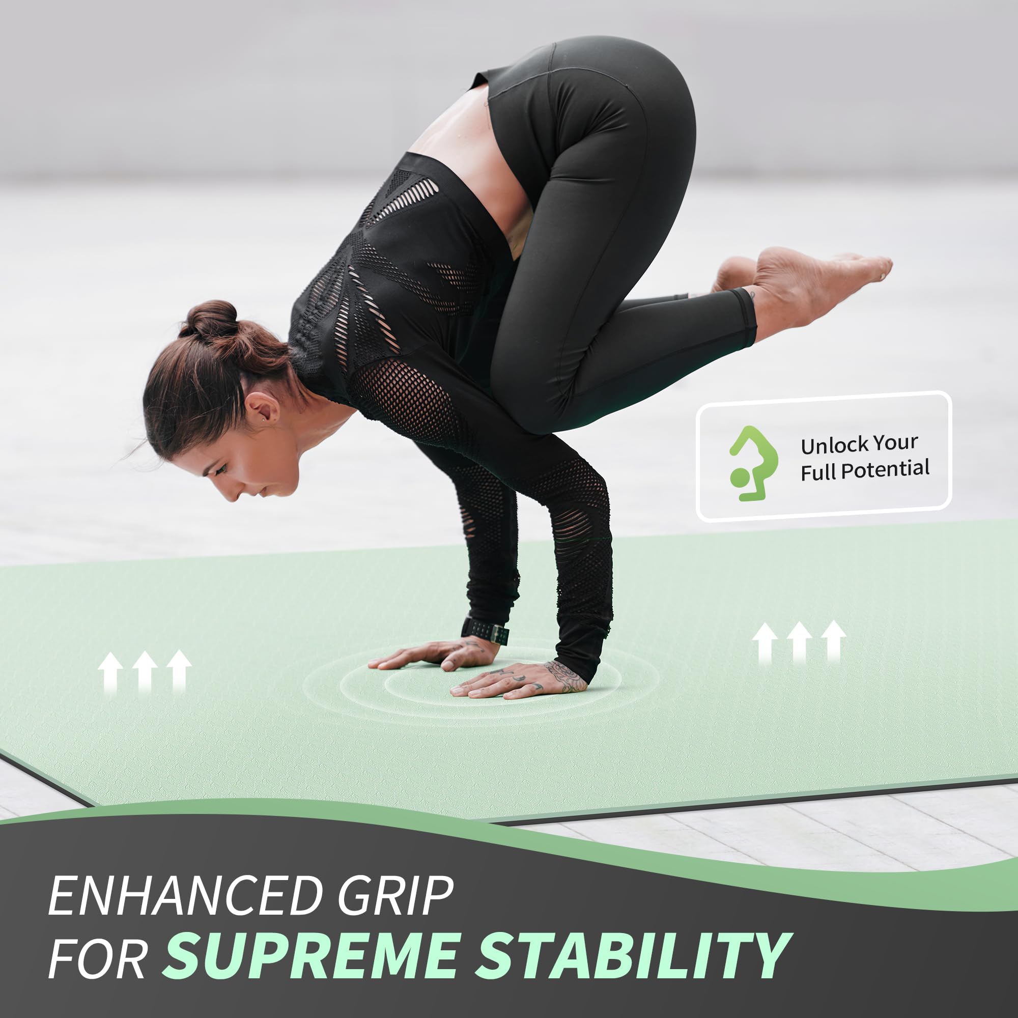 CAMBIVO Esterilla Yoga Grande 183x122cm | Pilates Fitness TPE Antideslizante, Colchoneta Gimnasia Gruesa para Ejercicio en Casa, Gimnasio, Deporte