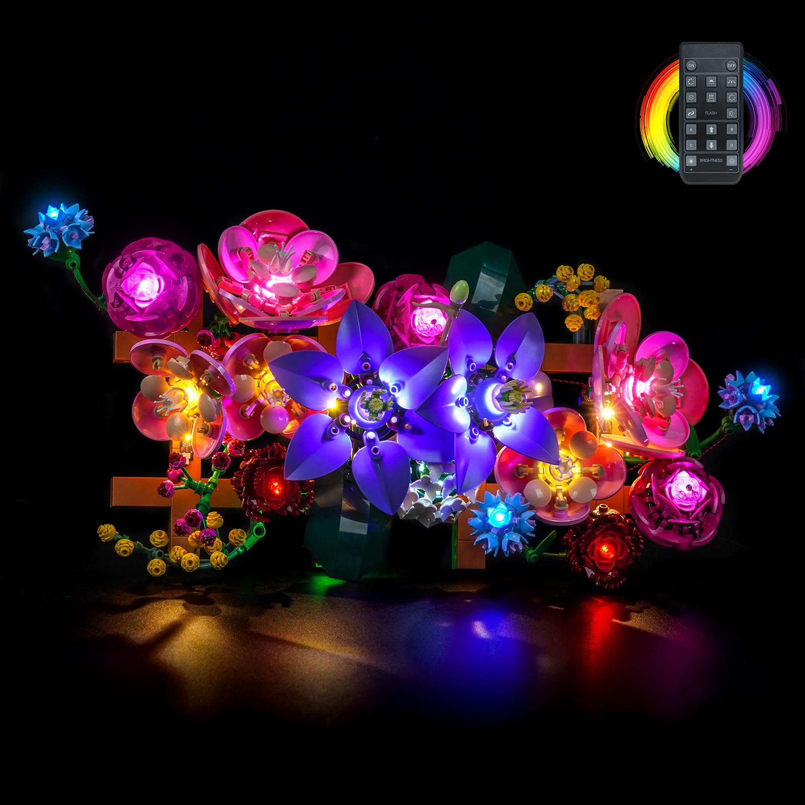 Kit luce telecomando compatibile con Lego Flower Wall 11503 (nessun modello), set di illuminazione a LED, compatibile con Lego 11503 Flower Wall mattoncini modello