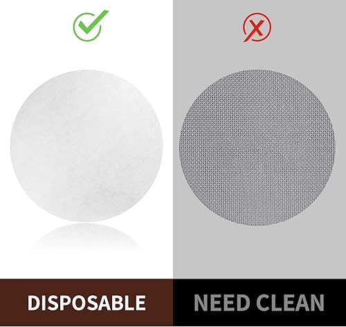 Miniatura 3 de 500 filtros de papel de café para cafetera expreso, filtro de café espresso sin blanquear de 2.126 in, portafiltro, compatible con Breville Barista,