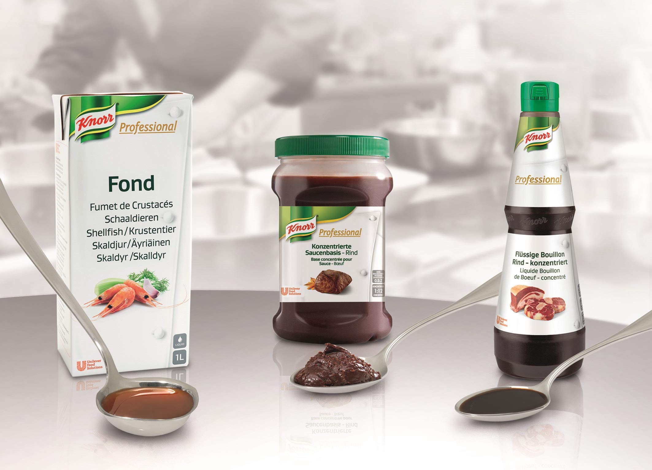 Knorr Professional konzentrierte Bouillon Rind flüssig 1 l | Optimal zum Würzen von Saucen, Fleisch- und Fischgerichten sowie Eintöpfen und Beilagen.
