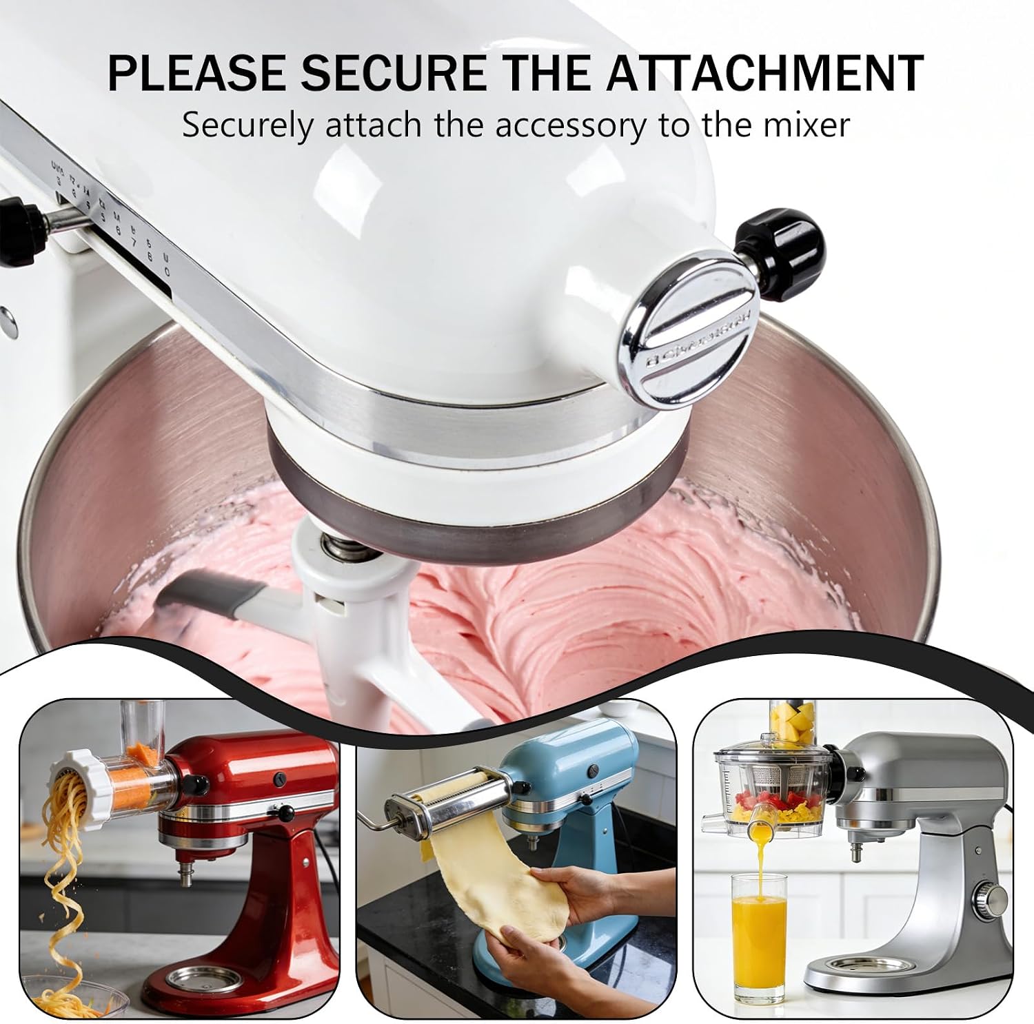 Attachment Knob, for KitchenAid Mixers, 6061 Aluminum | One-Piece Metal vs OEM Plastic, Fits Pro & Artisan Screw-On Hub (Not Flip-Top), Replaces 9709194/4162142/240374