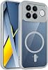 Funda magnética transparente compatible con Xiaomi Poco F8 Ultra, gris | cubierta 2 en 1 PC + TPU a prueba de golpes, delgada y antiarañazos 1