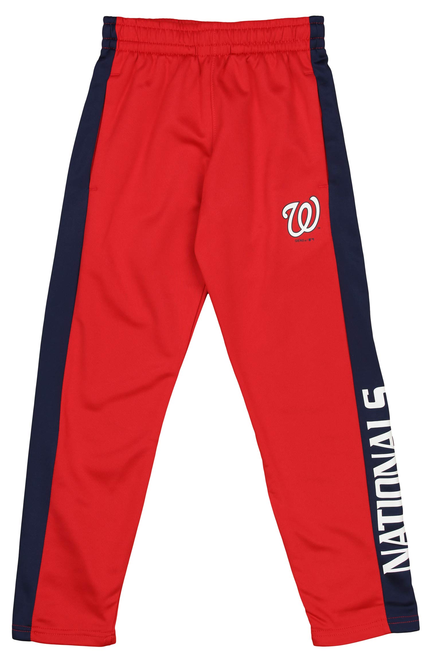 Outerstuff MLB Youth Boys (8-20) Side Stripe Slim Fit Performance Pant, Washington Nationals Medium (10-12)