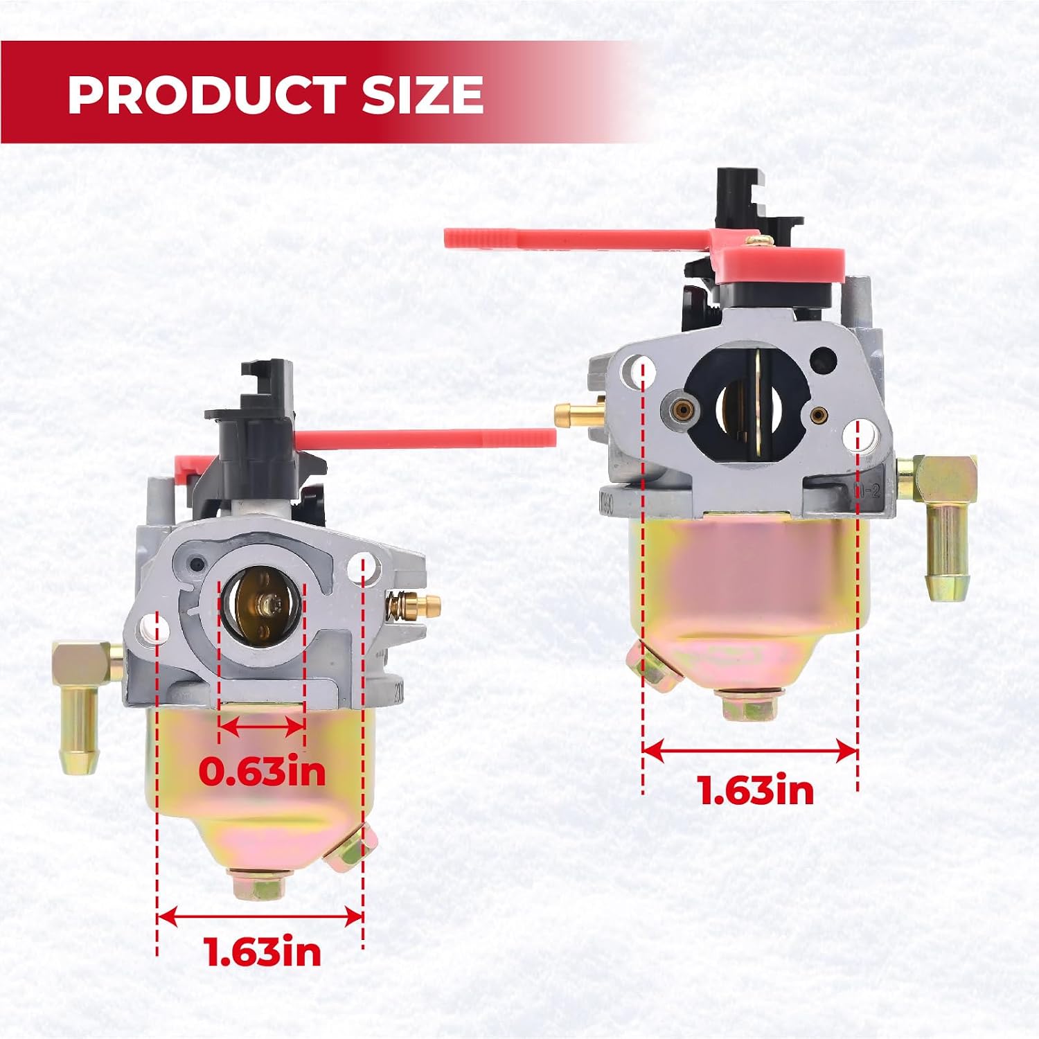 NIMTEK 751-10956 951-10956 Carburetor for Troy Bilt Squall-2100 Squall-210 Snowblower Replace MTD Club Cadet 751-10956A 951-10956A Huayi 161SA 161S Engine with Primer Bulb