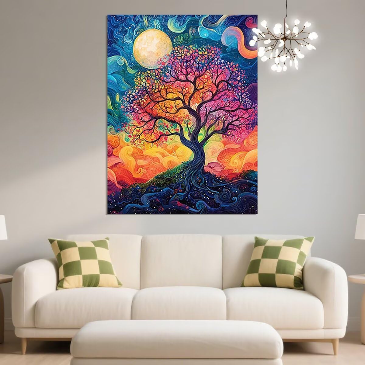 ダイヤモンドアート 抽象的な ビーズアート 四角いビーズ 木 5D 全面貼り付けタイプ クリスタル 手芸キット 子供 初心者向け大人