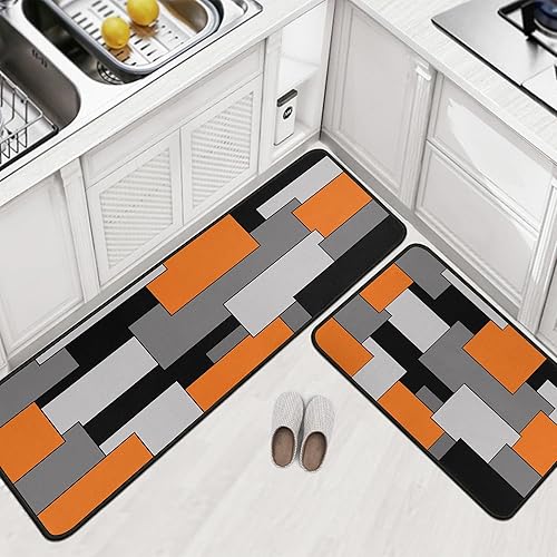 Miniatura 95 de Juego de 2 tapetes de cocina de Navidad, tapete de cocina con respaldo antideslizante, tapete de cocina decorativo lavable para decoración
