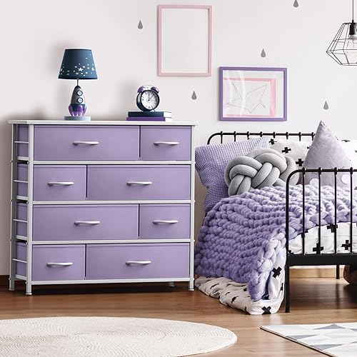 Miniatura 8 de Cómoda Sorbus con 8 cajones mesita de noche y mesa auxiliar para el hogar accesorios de dormitorio oficina dormitorio universitario estructura de