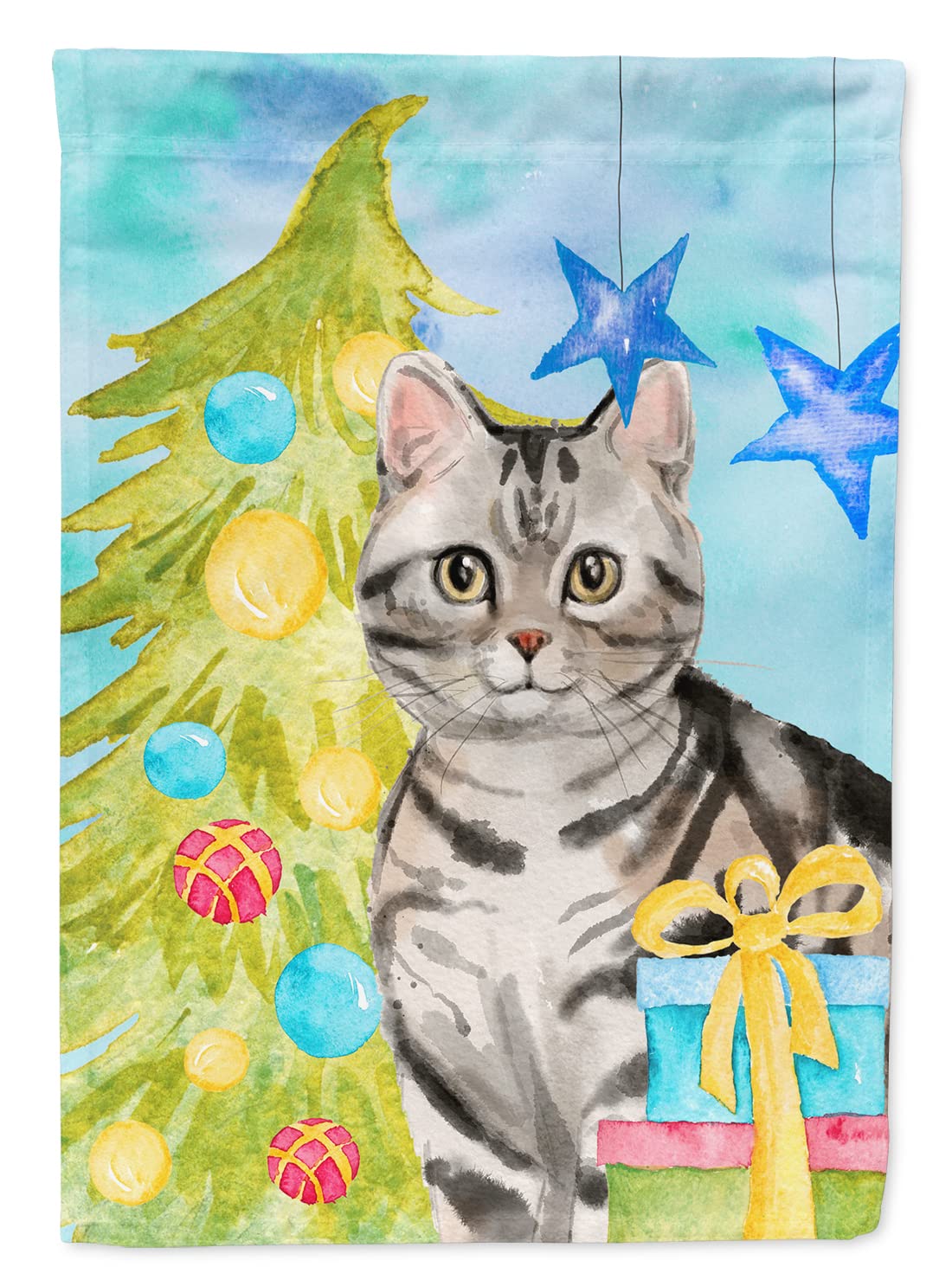 American Shorthair Christmas Presents Flag Caroline's Treasures pavillon de Noël grand format