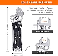 Vista 3 de NexTool W4 Adjustable Ratchet Wrench Multitool, 11-IN-1 Foldable EDC Tool with Pliers, Knife, Saw and Screwdriver, Multi Tool for Camping, DIY, and