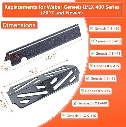 Miniatura 53 de Barras aromatizantes Genesis II y deflector de calor Genesis II para Weber GS4 Genesis II 300 ii E-310 E310 ii E-315 ii E-335 ii S-335 ii se-335
