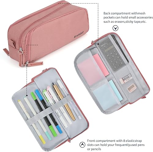 Miniatura 4 de GERMUN Estuche para lápices de gran capacidad, bolsa de lápices de oficina para escuela, universidad, oficina, bolsa de lápices, bolsa