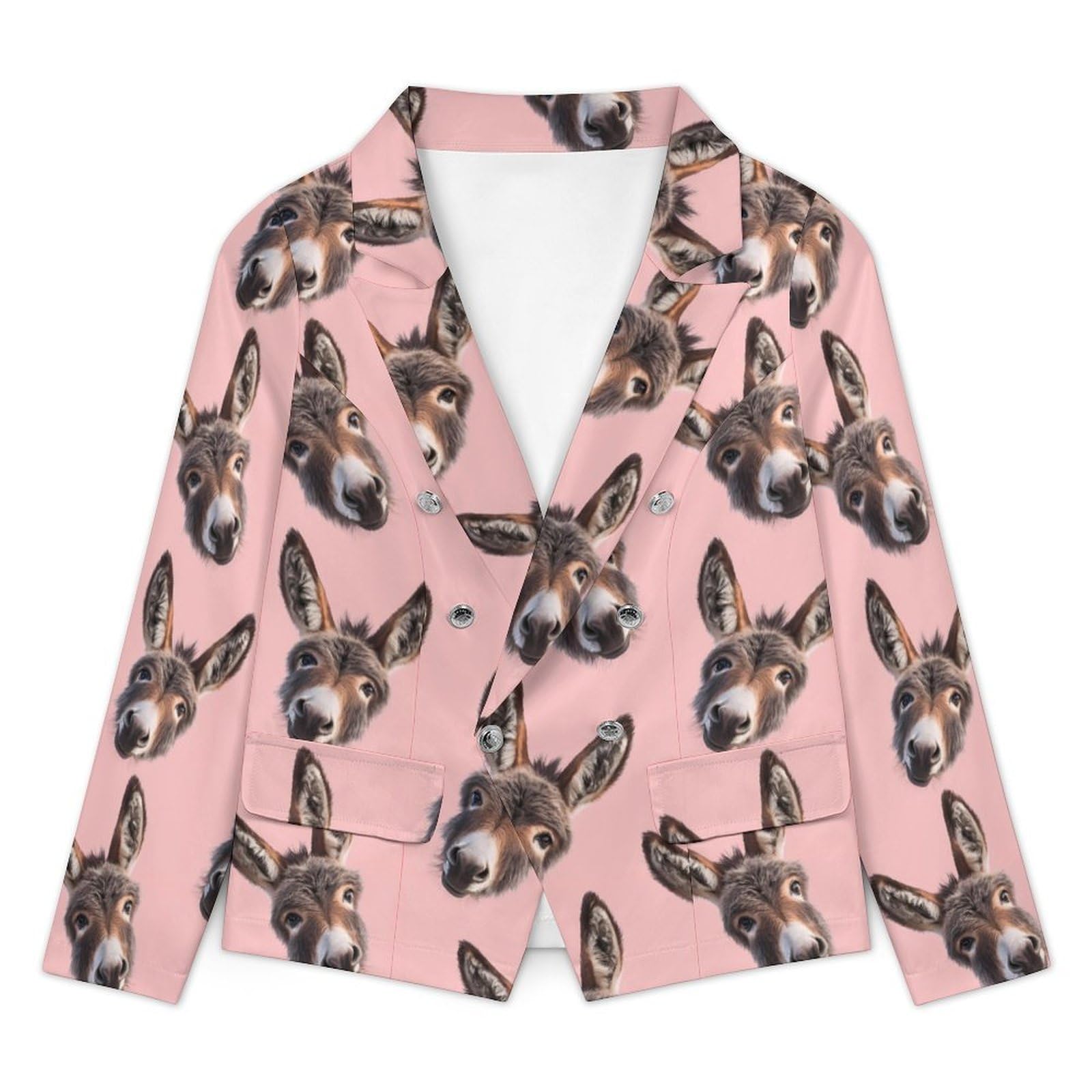 Simpatico modello di teste di asino blazer da donna giacca elegante cappotto per abbigliamento formale casual