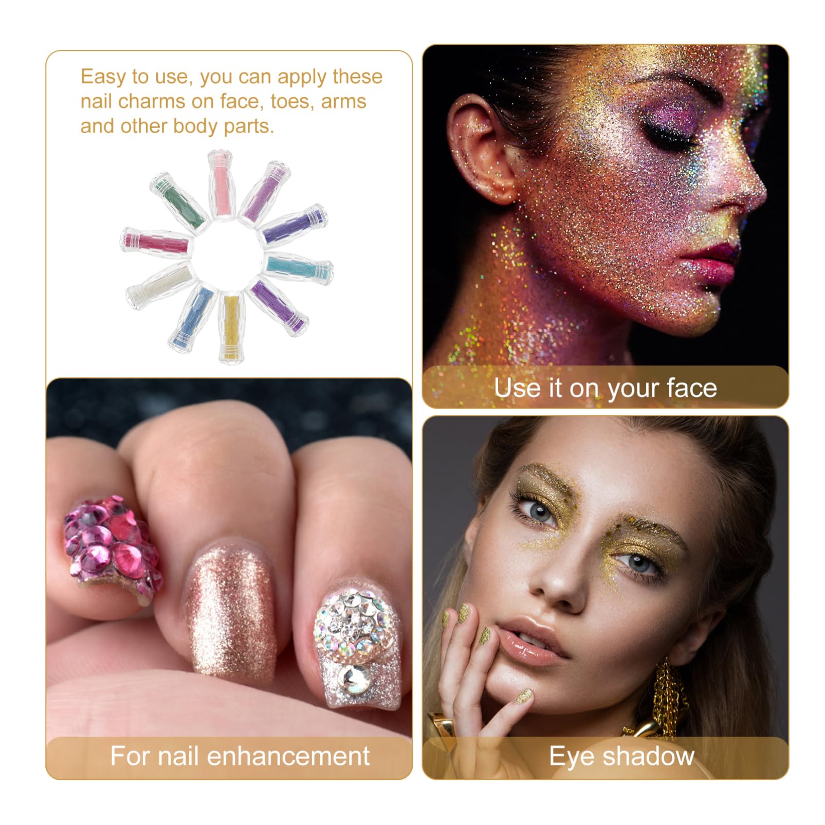Decorazioni per Unghie con Micro Caviar Beads per Nail Art Accessori Creativi per Decorazioni Te e