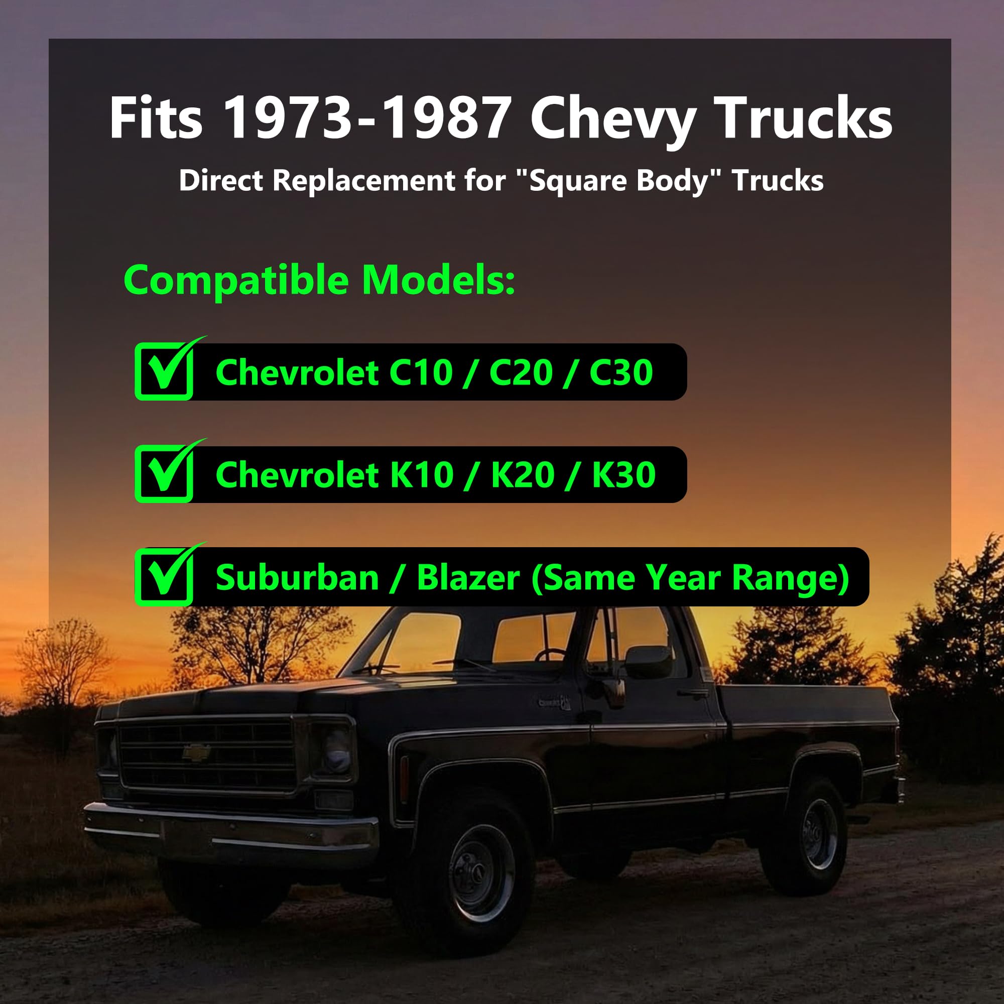 C10 Door Lock Knobs - Chevy Truck 1973-1987 -2