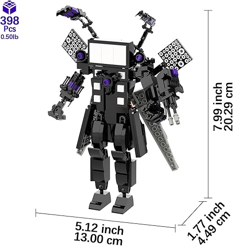 Miniatura 2 de Skibidi - Juguetes de baño mejorados Titan TV Man juego de ladrillos de construcción compatible con Lego, Titan TV Man figura de acción, perfecto