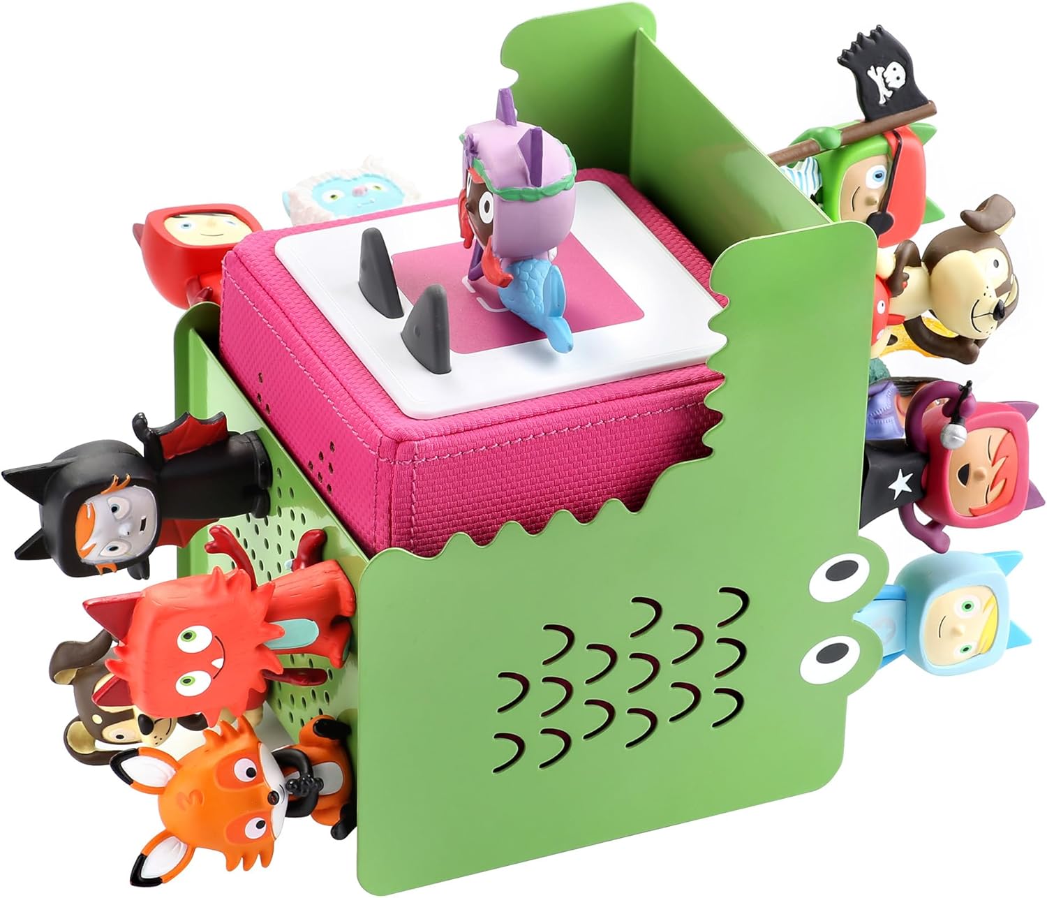 Crocodile Shelf for Tonies Box Organizer Storage Shelf, Magnetic Floating Shelves for Toniebox 1/2 Player & Tonies Figures, Display Collection 30~40 Figures, Characters, Designed for Kids' Gifts