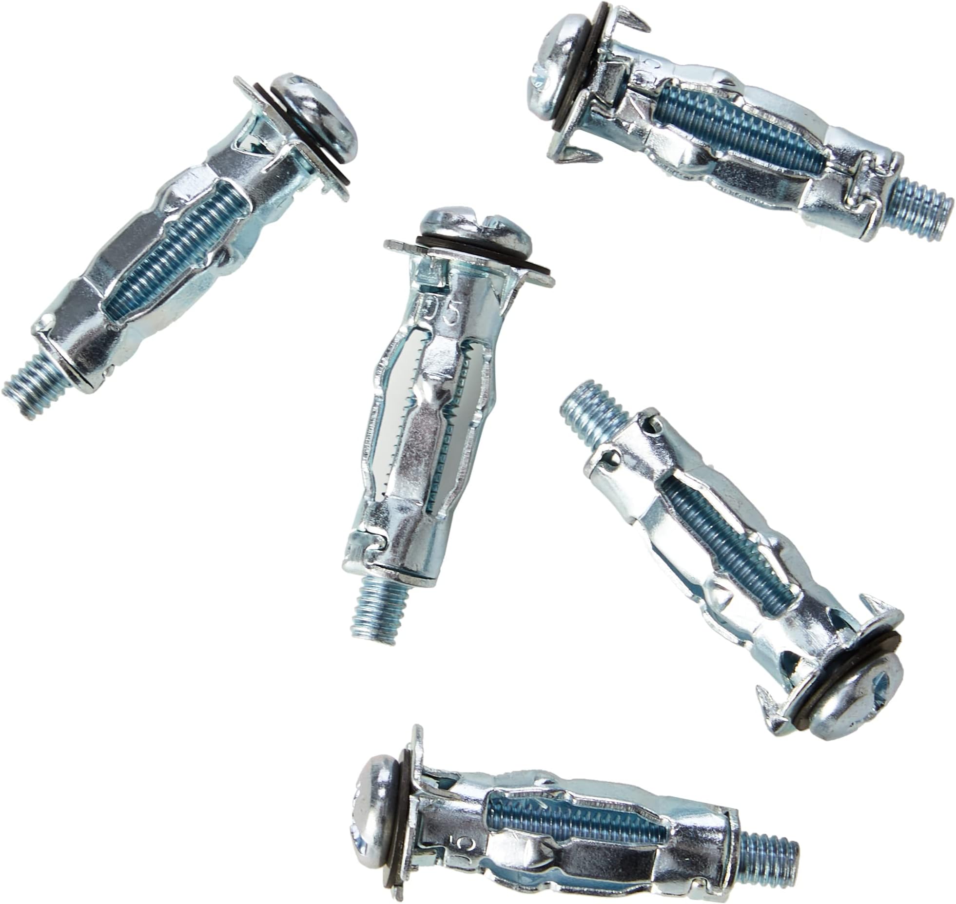 AHC K-ZPCW420B5 M4 x 20 mm Interset Hollow Wall Anchor and Zinc Plated Screw - Zinc/Clear (Pack of 5)