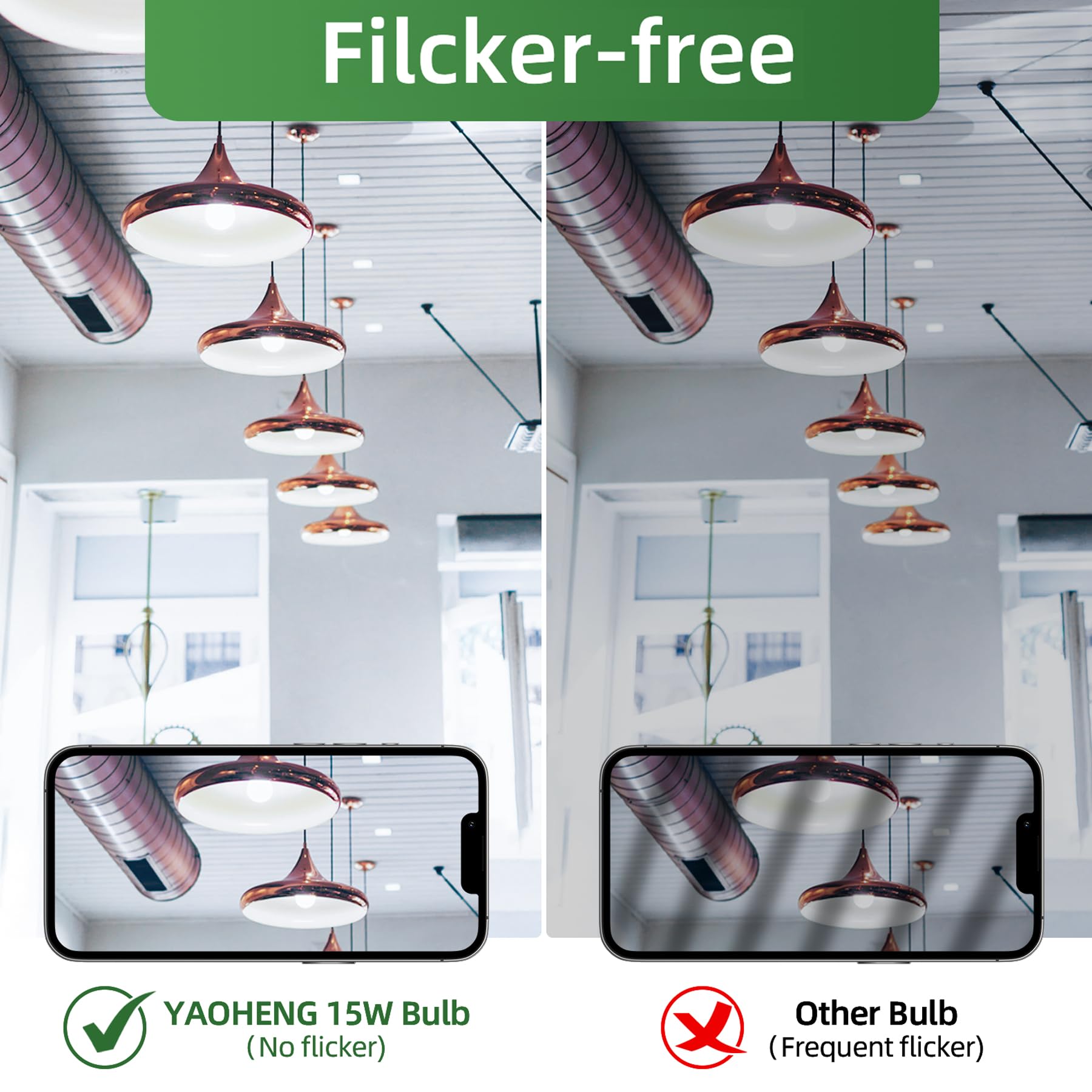 A19 LED Light Bulb 100 Watt Equivalent LED Bulbs 5000K Daylight White 1500 Lumens Standard E26 Base Non-Dimmable — view 6