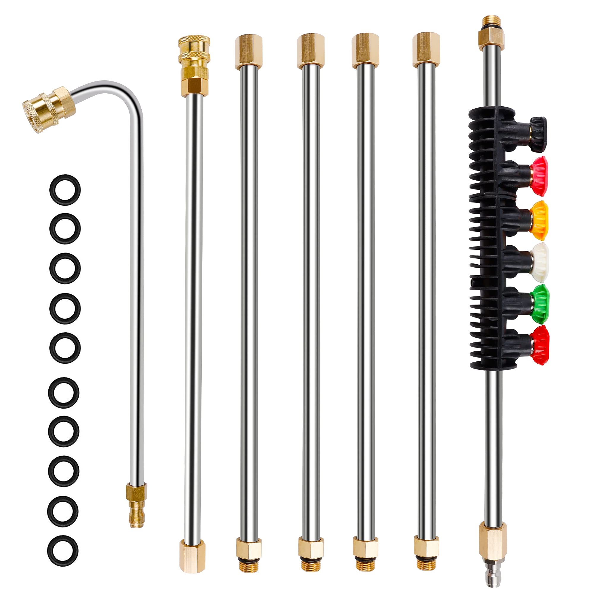 Buy Biswing Pressure Washer Extension Wand Set with 6 Nozzle Tips, 8.5