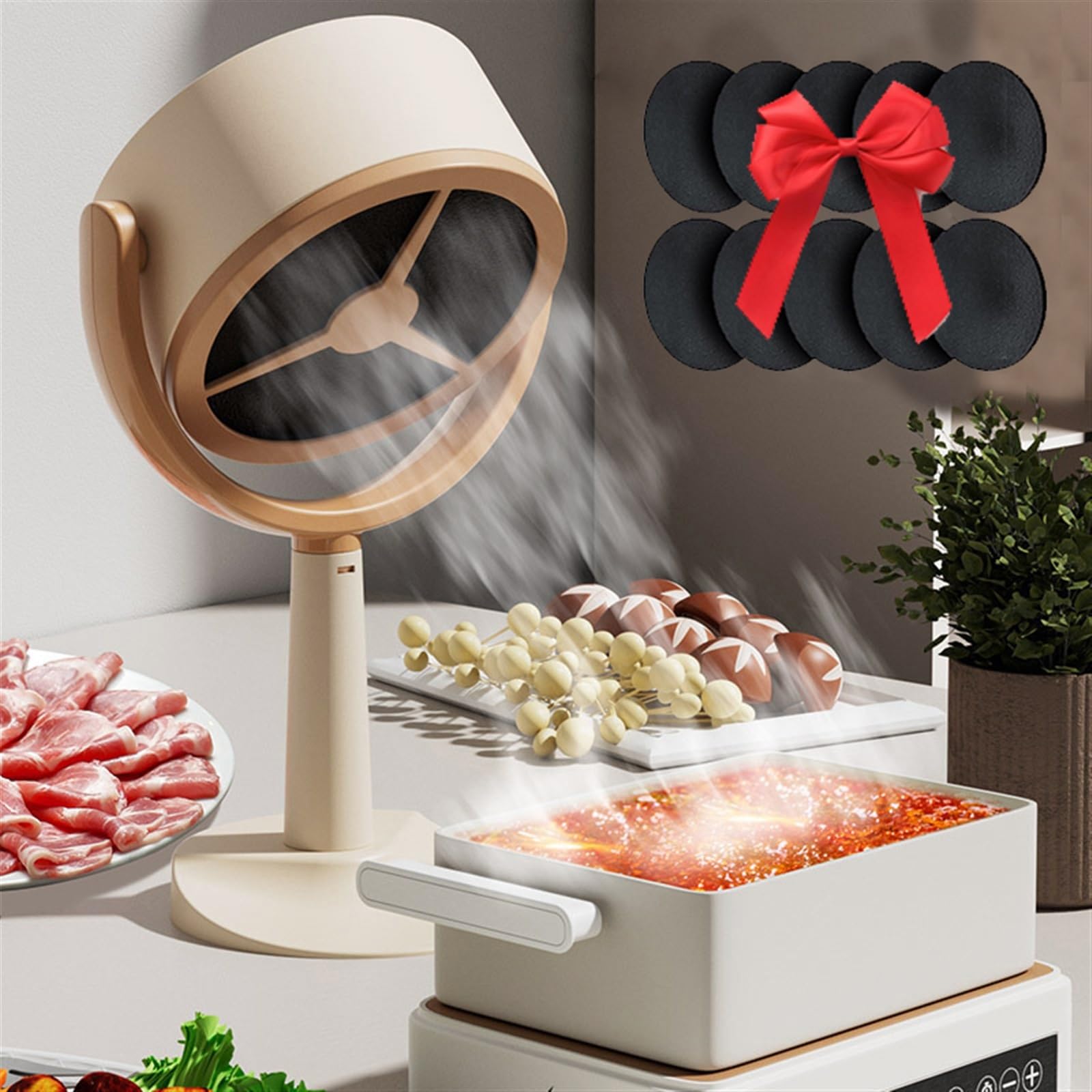 Mini hotte à faible bruit portable pour cuisiner sans fumée ni odeur dans la maison