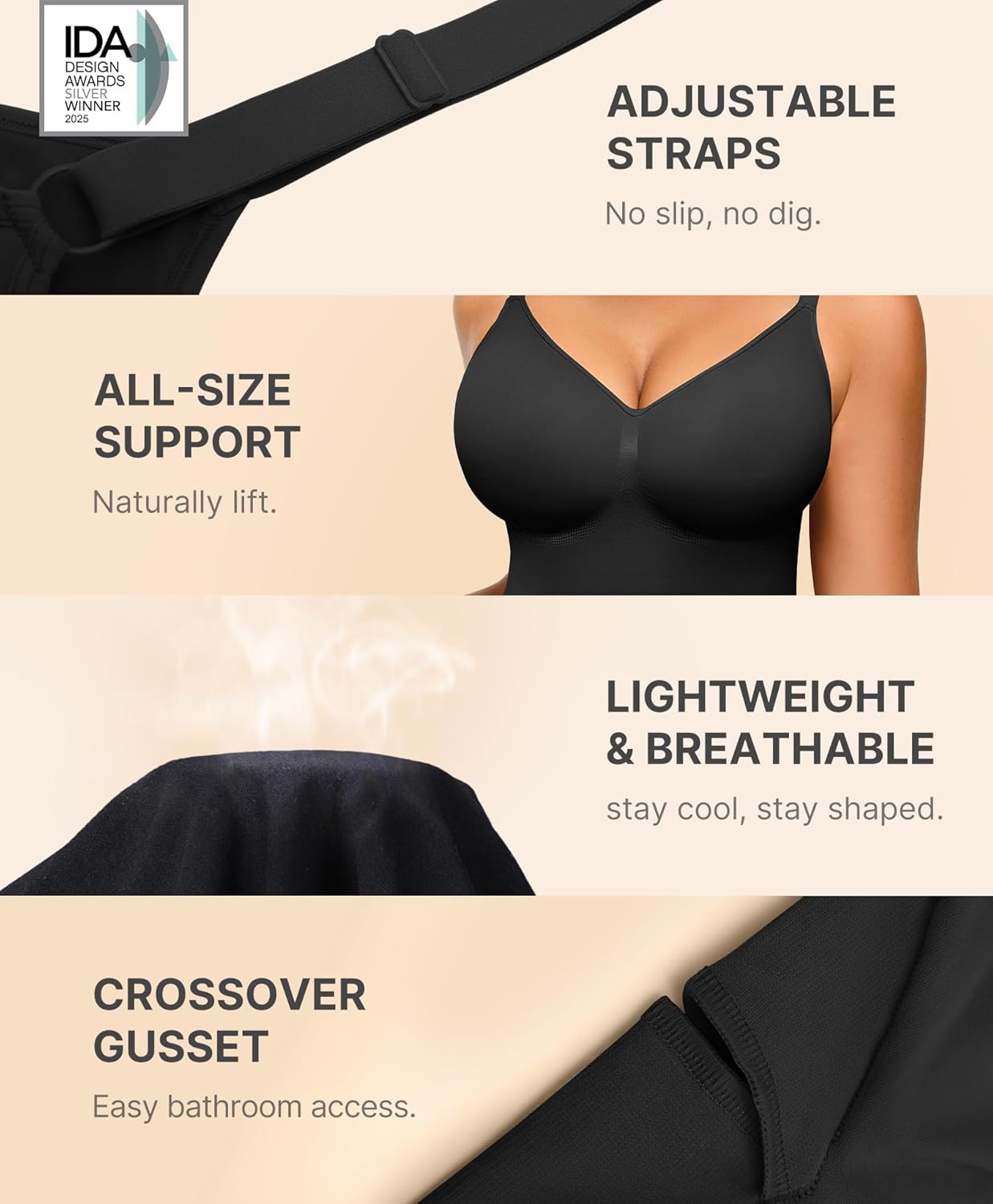 SHAPELLX Shapewear Tummy Control Leggings for Women Full Compression Body Shaper Butt Lifting Bodysuit Footless - Image 5