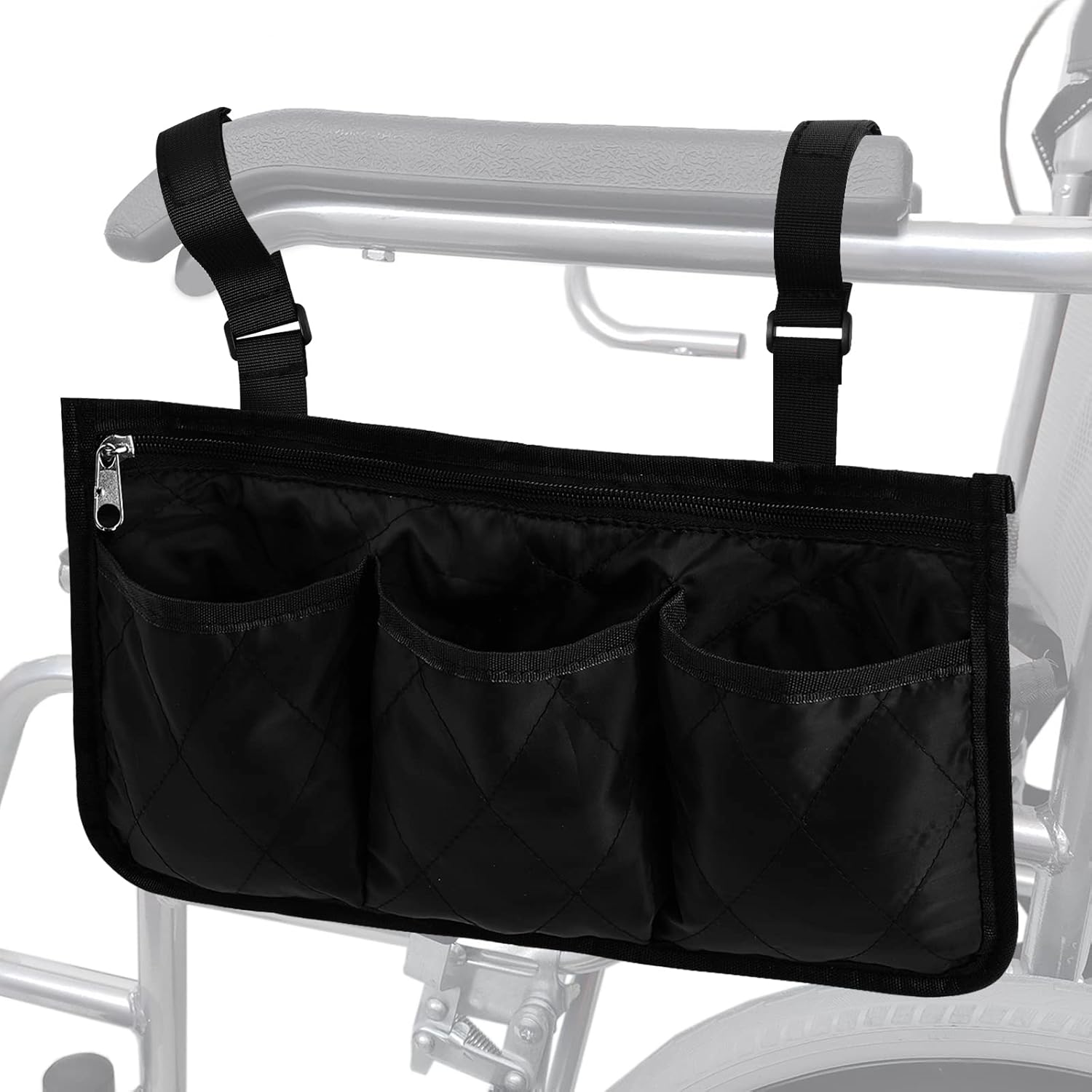Dokpav Wheelchair Side Bag, Wheelchair Armrest Bag Pouch, Multiple
