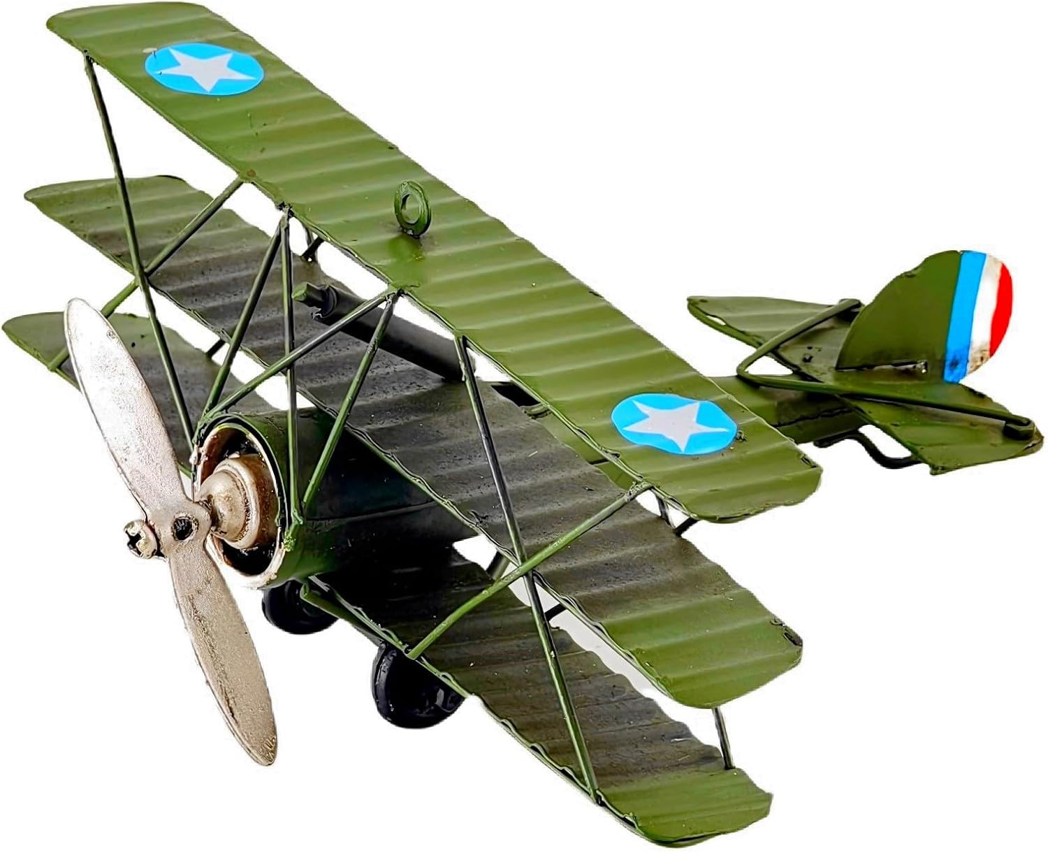 Triplane Bomber Iron Model US Fighter Plane Decor Aces of Aircraft World War I Aviation Military Fan Boyfriend Man Heroes Pendable Crafts Bookshelf TV Cabinet Office Desk Side Table Ornament