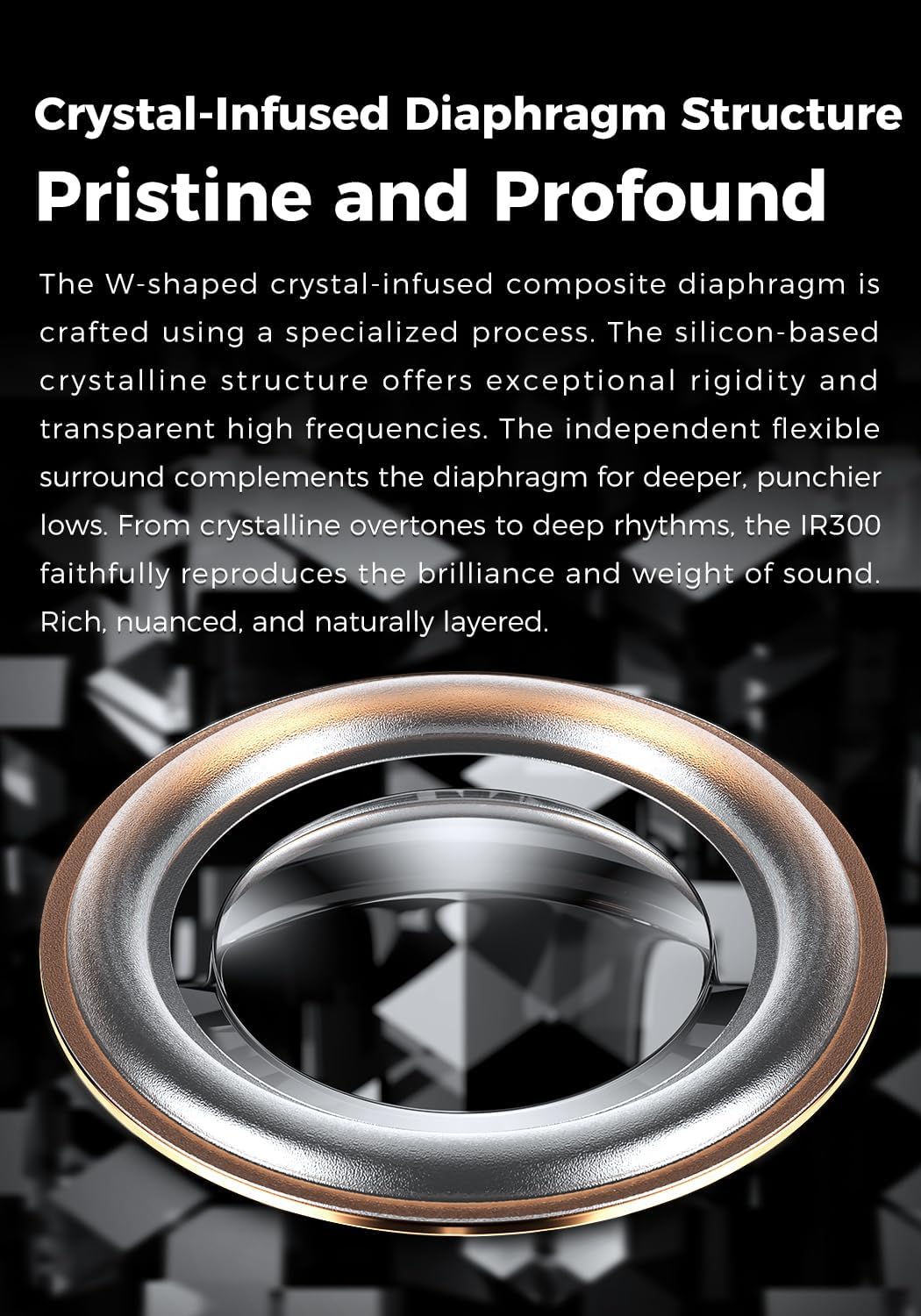 aune IR300 in-Ear Monitors IEMs Pure-Fidelity HiFi Earphones, Wired Earbuds with Dynamic Driver, 0.78mm 2pin OFC Detachable Cable Hi-Res Audiophile Headphones for HiFi System, Home/Portable Audio, DAP