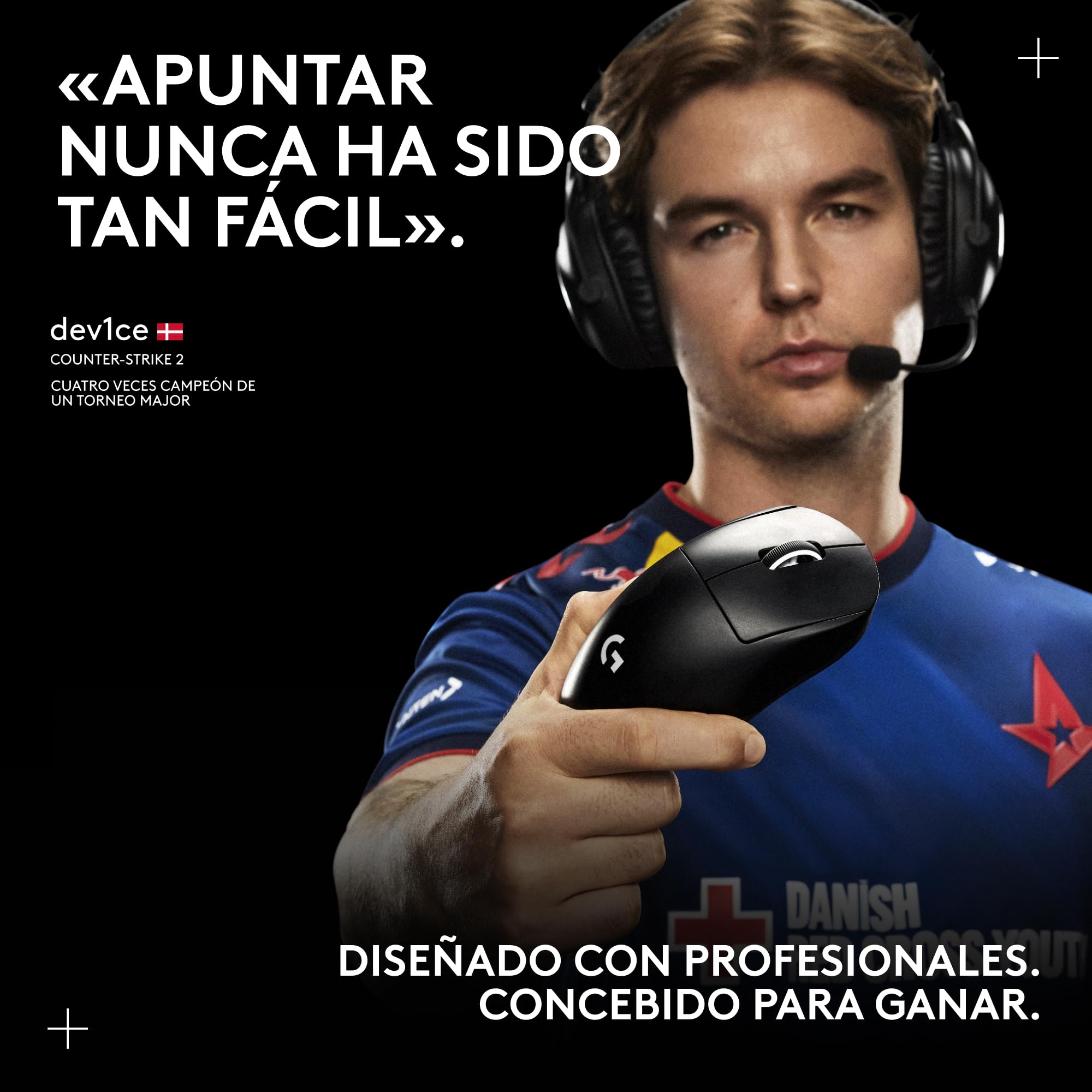 Logitech G Pro X Superlight 2 Dex Wireless Gaming Mouse | 60g pro-grade right-handed mouse, 5 buttons, USB-C, 44k DPI, up to 8 kHz polling, PC/Mac - Rosa