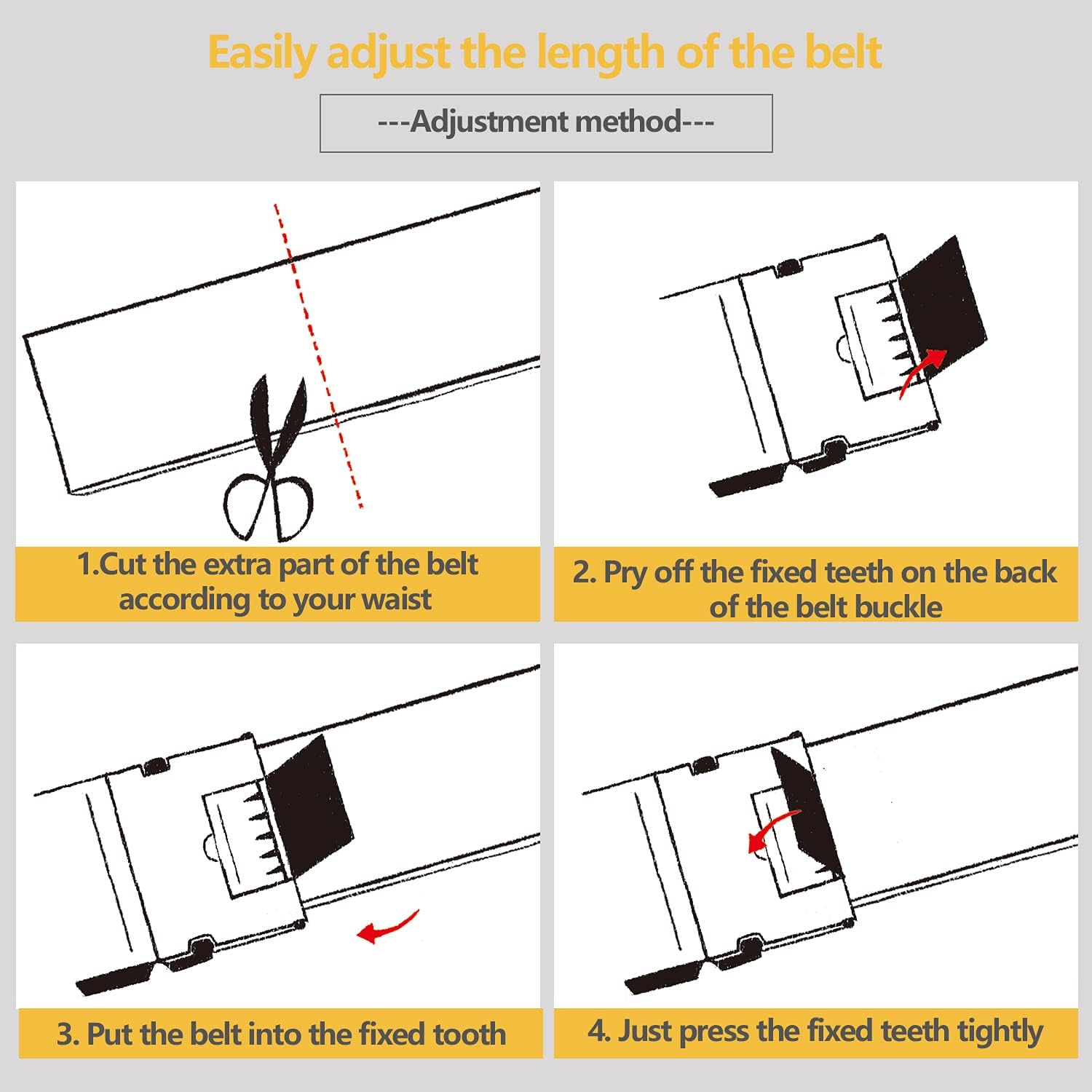 Founders & C Men's Leather Ratchet Comfort Click Belt Dress with Slide Buckle -Adjustable Trim to Fit - Image 7