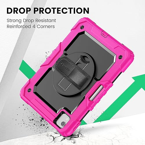 Miniatura 36 de SEYMAC Funda protectora para iPad Air 5ª/4ª generación de 10.9", cuerpo completo a prueba de golpes con protector de pantalla, soporte Negro