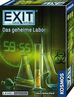 Kosmos 692742 EXIT - Das Spiel - Das geheime Labor, Level: Fortgeschrittene, Escape Room Spiel, EXIT Game für 1-4 Spieler ab 12 Jahre, EIN einmaliges Gesellschaftsspiel