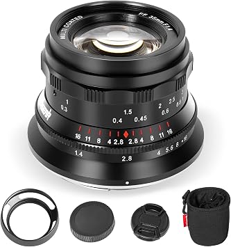 PERGEAR 35mm F1.4 Full-Frame Manual Focus Lens for Sony E-Mount Cameras | Compatible with Sony Cameras A7 A7II A7III A7R A7RII A7RIII A7RIV A7S A7SII A7SIII A9 A7C A6400 A6000 A6600 A6100 A6500 A6300