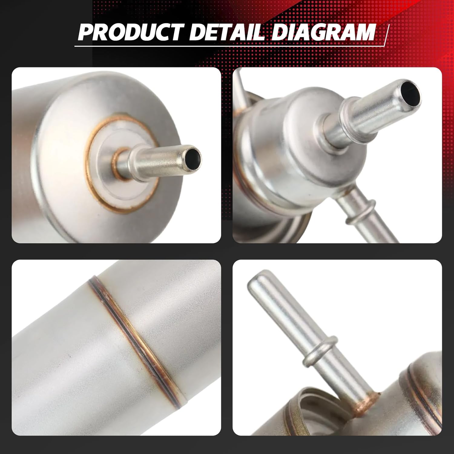 1634770801 Fuel Filter Compatible with Mercedes Benz ML320 ML350 ML500 3.7L W163 2002-2005 Replace# 1634770401 FT5266 PH5566A 715400901 H231WK MX02477102 46668