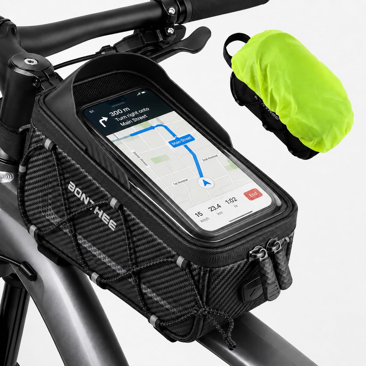 BONTHEE Rahmentasche Fahrrad Handytasche Wasserdicht
