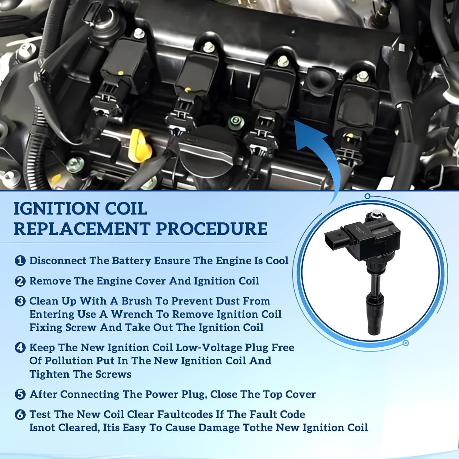 Ignition Coil Pack of UF680: 4Pcs for Chevrolet malibu camaro colorado equinox for Cadillac ATS CTS CT6 for Buick regal envision for GMC canyon terrain 2013 2014 2015 2016 2017 2018 2019 2.0L 2.5L L4